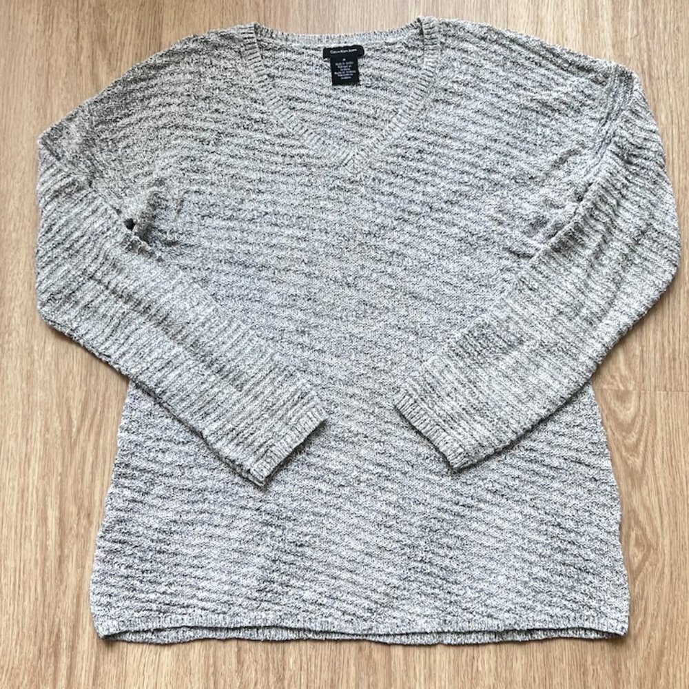 Women's Calvin Klein Oversized Grey Sweater Size Medium